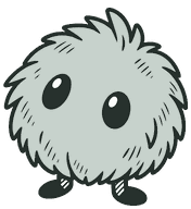 A small hand-drawn creature